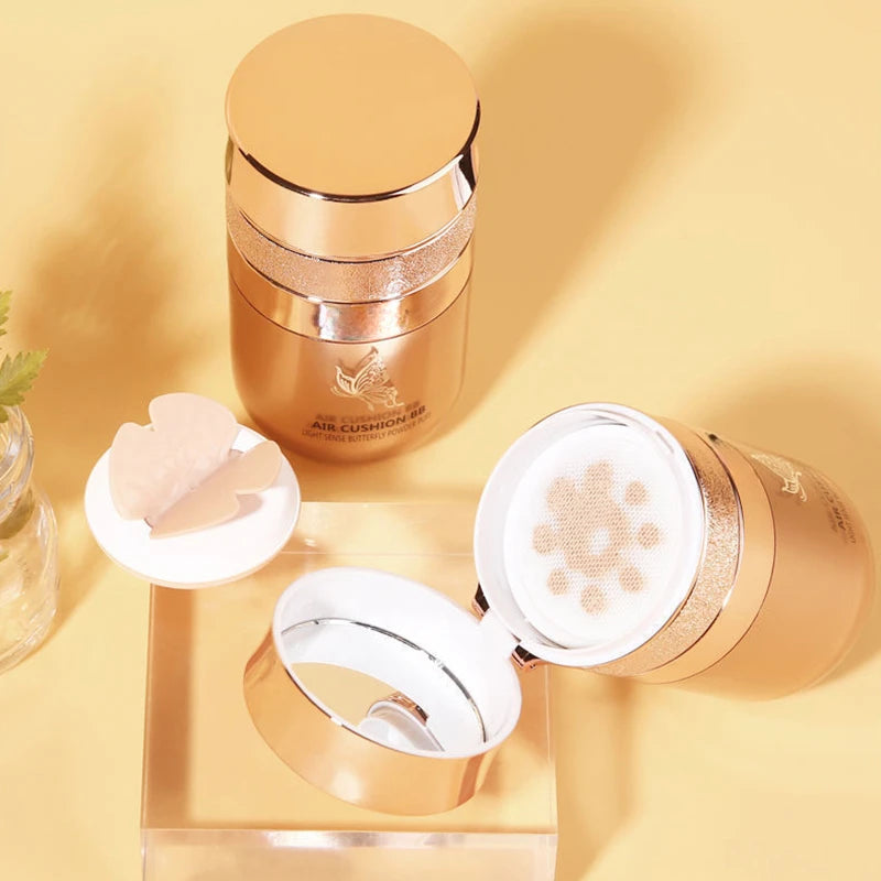 Air Cushion BB Cream – Moisturizing Foundation, Whitening Concealer, Oil-Control, Waterproof Makeup with Powder Puff