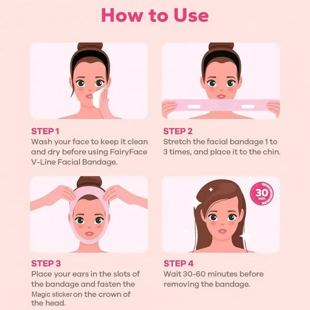 Face Slimming & Lifting Band β V-Line Chin Shaper, Facial Massage Strap for Women