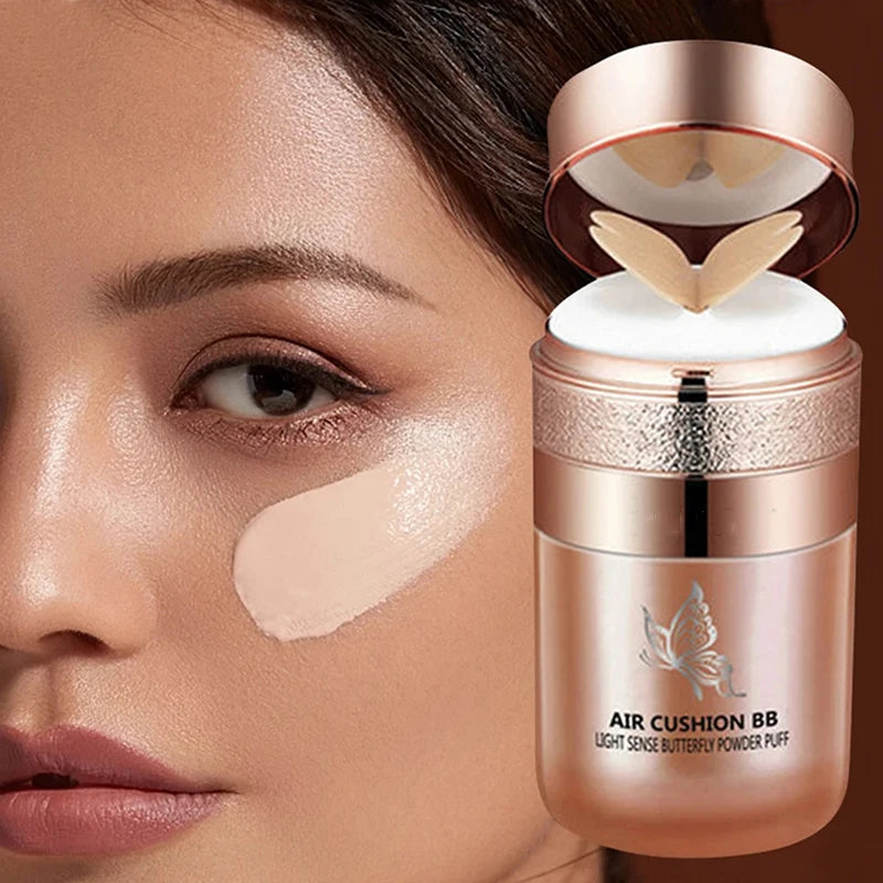 Air Cushion BB Cream – Moisturizing Foundation, Whitening Concealer, Oil-Control, Waterproof Makeup with Powder Puff